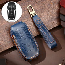 Load image into Gallery viewer, Hallmo Car Cowhide Leather Key Protective Cover Key Case for Ford Focus  A Style, For Ford Focus A Style