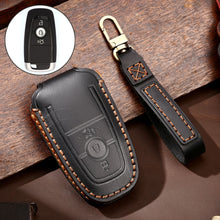 Load image into Gallery viewer, Hallmo Car Cowhide Leather Key Protective Cover Key Case for Ford Focus B Style, For Ford Focus B Style