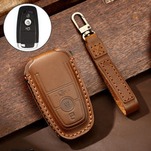 Load image into Gallery viewer, Hallmo Car Cowhide Leather Key Protective Cover Key Case for Ford Focus B Style, For Ford Focus B Style