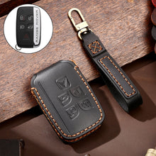 Load image into Gallery viewer, Hallmo Car Cowhide Leather Key Protective Cover Key Case for Land Rover Discovery 5 A Style, For Land Rover Discovery 5 A Style