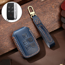 Load image into Gallery viewer, Hallmo Car Cowhide Leather Key Protective Cover Key Case for Land Rover Discovery 5 A Style, For Land Rover Discovery 5 A Style