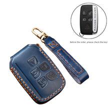 Load image into Gallery viewer, Hallmo Car Cowhide Leather Key Protective Cover Key Case for Land Rover Discovery 5 A Style, For Land Rover Discovery 5 A Style