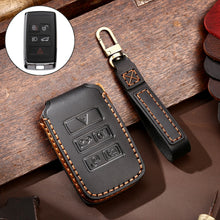 Load image into Gallery viewer, Hallmo Car Cowhide Leather Key Protective Cover Key Case for Land Rover Discovery 5 B Style, For Land Rover Discovery 5 B Style