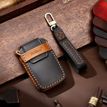 Load image into Gallery viewer, Hallmo Car Cowhide Leather Key Protective Cover Key Case for Land Rover Discovery 5 B Style, For Land Rover Discovery 5 B Style