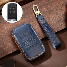 Load image into Gallery viewer, Hallmo Car Cowhide Leather Key Protective Cover Key Case for Land Rover Discovery 5 B Style, For Land Rover Discovery 5 B Style