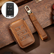 Load image into Gallery viewer, Hallmo Car Cowhide Leather Key Protective Cover Key Case for Land Rover Discovery 5 B Style, For Land Rover Discovery 5 B Style