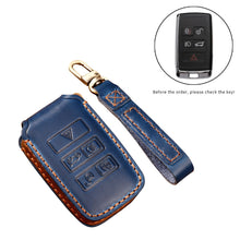 Load image into Gallery viewer, Hallmo Car Cowhide Leather Key Protective Cover Key Case for Land Rover Discovery 5 B Style, For Land Rover Discovery 5 B Style