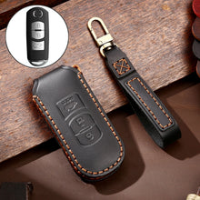Load image into Gallery viewer, Hallmo Car Cowhide Leather Key Protective Cover Key Case for Mazda Axela 3-button, For Mazda Axela 3-button