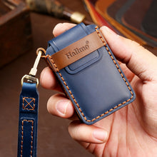 Load image into Gallery viewer, Hallmo Car Cowhide Leather Key Protective Cover Key Case for Volvo 6-button, For Volvo 6-button