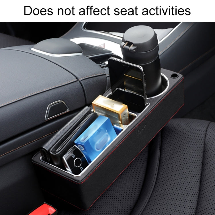 Car Multi-functional Console PU Leather Box Cup Holder Seat Gap Side Storage Box, Storage Box (Black), Storage Box (Beige), Storage Box (Brown)