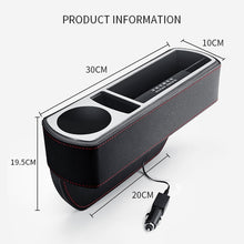 Load image into Gallery viewer, Car Multi-functional Wireless Fast Charge Console PU Leather Box Cup Holder Seat Gap Side Storage Box, Wireless Fast Charge (Black), Wireless Fast Charge (Beige), Wireless Fast Charge (Brown)