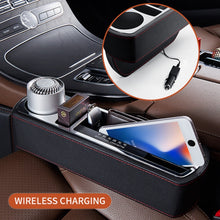 Load image into Gallery viewer, Car Multi-functional Wireless Fast Charge Console PU Leather Box Cup Holder Seat Gap Side Storage Box, Wireless Fast Charge (Black), Wireless Fast Charge (Beige), Wireless Fast Charge (Brown)