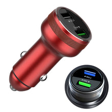 Load image into Gallery viewer, Dual USB 66W Car Flash Charger for OPPO / Huawei, 66W (Red), 66W (Black), 66W (Silver)