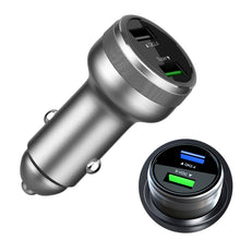 Load image into Gallery viewer, Dual USB 66W Car Flash Charger for OPPO / Huawei, 66W (Red), 66W (Black), 66W (Silver)