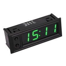 Load image into Gallery viewer, 3 in 1 Car High-precision Electronic LED Luminous Clock + Thermometer + Voltmeter, 3 in 1 Green, 3 in 1 Blue, 3 in 1 Red