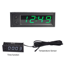 Load image into Gallery viewer, 3 in 1 Car High-precision Electronic LED Luminous Clock + Thermometer + Voltmeter, 3 in 1 Green, 3 in 1 Blue, 3 in 1 Red