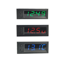 Load image into Gallery viewer, 3 in 1 Car High-precision Electronic LED Luminous Clock + Thermometer + Voltmeter, 3 in 1 Green, 3 in 1 Blue, 3 in 1 Red