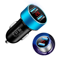 Load image into Gallery viewer, JMG-C016A 5V 3.1A Car Dual USB Charger with LED Display, JMG-C016A (Black), JMG-C016A (Gold), JMG-C016A (Blue), JMG-C016A (Red), JMG-C016A (Silver)