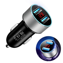 Load image into Gallery viewer, JMG-C016A 5V 3.1A Car Dual USB Charger with LED Display, JMG-C016A (Black), JMG-C016A (Gold), JMG-C016A (Blue), JMG-C016A (Red), JMG-C016A (Silver)