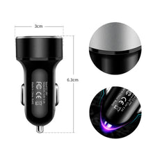 Load image into Gallery viewer, JMG-C016A 5V 3.1A Car Dual USB Charger with LED Display, JMG-C016A (Black), JMG-C016A (Gold), JMG-C016A (Blue), JMG-C016A (Red), JMG-C016A (Silver)