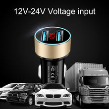 Load image into Gallery viewer, JMG-C016A 5V 3.1A Car Dual USB Charger with LED Display, JMG-C016A (Black), JMG-C016A (Gold), JMG-C016A (Blue), JMG-C016A (Red), JMG-C016A (Silver)
