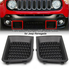 Load image into Gallery viewer, 2 PCS Car Left + Right Front Bumper Lower Grille Bezel Cover for Jeep Renegade, Left + Right