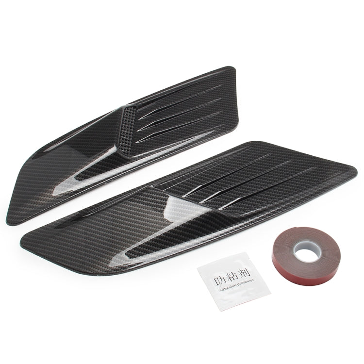 2 PCS Car Decorative Air Flow Intake Scoop Bonnet Side Fender Vent Hood Set for Ford Mustang 2015-2017, Carbon Fiber, For Ford Mustang 2015-2017, Carbon Fiber