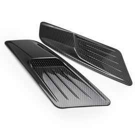 2 PCS Car Decorative Air Flow Intake Scoop Bonnet Side Fender Vent Hood Set for Ford Mustang 2015-2017, Carbon Fiber, For Ford Mustang 2015-2017, Carbon Fiber