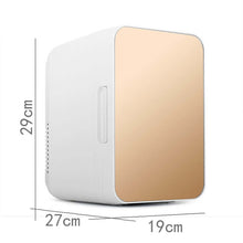 Load image into Gallery viewer, 8L 37-48W Tempered Glass Panel Car / Home Mini Refrigerator US Plug, 8L US Plug(Gold), 8L US Plug(Silver)