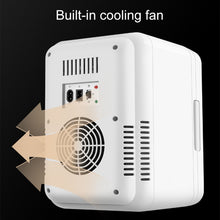 Load image into Gallery viewer, 8L 37-48W Tempered Glass Panel Car / Home Mini Refrigerator US Plug, 8L US Plug(Gold), 8L US Plug(Silver)