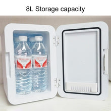 Load image into Gallery viewer, 8L 37-48W Tempered Glass Panel Car / Home Mini Refrigerator US Plug, 8L US Plug(Gold), 8L US Plug(Silver)