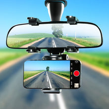 Load image into Gallery viewer, Car Rearview Mirror Mobile Phone Bracket Navigation Recorder Rotating Holder, Car Rearview Mirror Phone Bracket
