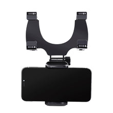 Load image into Gallery viewer, Car Rearview Mirror Mobile Phone Bracket Navigation Recorder Rotating Holder, Car Rearview Mirror Phone Bracket