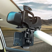 Load image into Gallery viewer, Car Rearview Mirror Mobile Phone Bracket Navigation Recorder Rotating Holder, Car Rearview Mirror Phone Bracket
