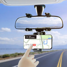 Load image into Gallery viewer, Car Rearview Mirror Mobile Phone Bracket Navigation Recorder Rotating Holder, Car Rearview Mirror Phone Bracket