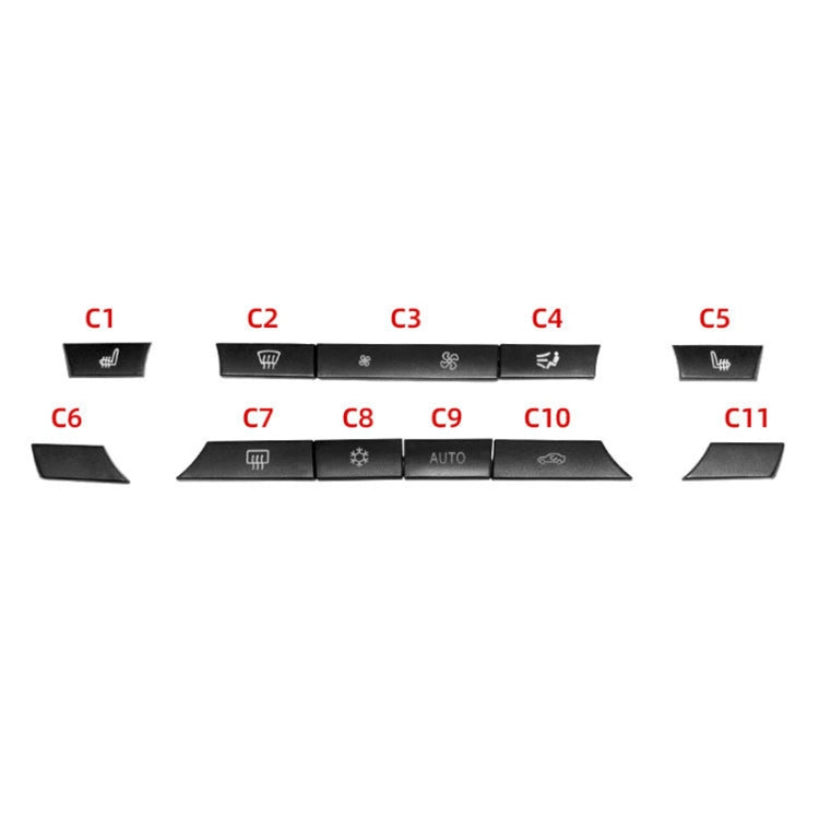 Car Air Conditioner Panel Switch Button 11-button 61319313923 for BMW  F10 / F07 / F02, 11-button