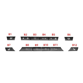 Car Air Conditioner Panel Switch Button 12-button 61319313923 for BMW  F10 / F07 / F02, 12-button