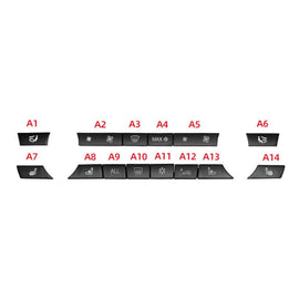 Car Air Conditioner Panel Switch Button 14-button 61319313923 for BMW F10 / F07 / F02, 14-button