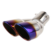 Load image into Gallery viewer, Universal Car Styling Stainless Steel Elbow Exhaust Tail Muffler Tip Pipe, Inside Diameter: 7.2cm, Elbow Inside Diameter: 7.2cm (Grey), Elbow Inside Diameter: 7.2cm (Blue), Elbow Inside Diameter: 7.2cm (Silver)