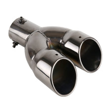 Load image into Gallery viewer, Universal Car Styling Stainless Steel Straight Exhaust Tail Muffler Tip Pipe, Inside Diameter: 6cm, Straight Inside Diameter: 6cm (Grey), Straight Inside Diameter: 6cm (Blue), Straight Inside Diameter: 6cm(Silver)