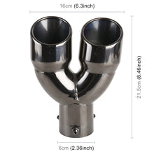 Load image into Gallery viewer, Universal Car Styling Stainless Steel Straight Exhaust Tail Muffler Tip Pipe, Inside Diameter: 6cm, Straight Inside Diameter: 6cm (Grey), Straight Inside Diameter: 6cm (Blue), Straight Inside Diameter: 6cm(Silver)