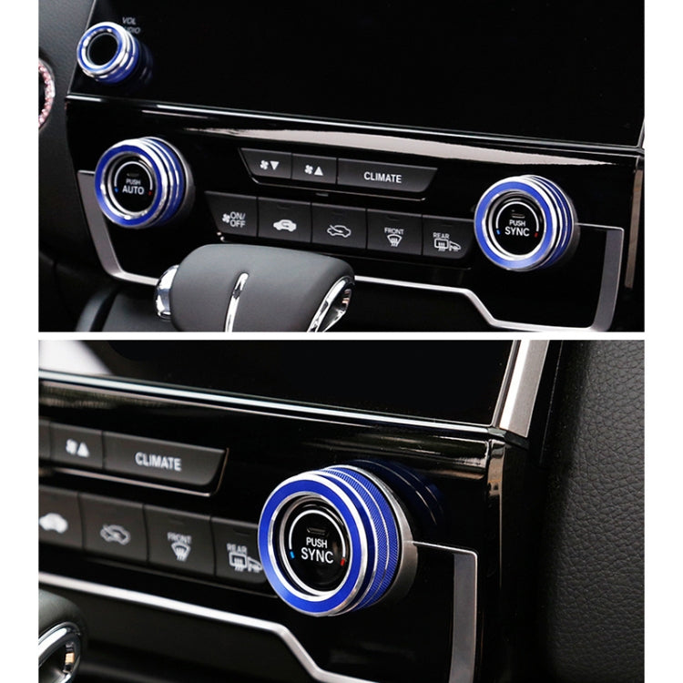 3 PCS Car Metal Air Conditioner Knob Case for Honda CR-V 2017-2021, For Honda CR-V 2017-2021 (Blue), For Honda CR-V 2017-2021 (Red), For Honda CR-V 2017-2021 (Silver)
