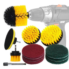 Load image into Gallery viewer, 12 in 1 Floor Wall Window Glass Cleaning Descaling Electric Drill Brush Head Set, Random Color Delivery, 12 in 1, Random Color Delivery