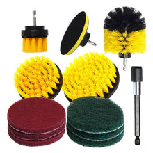 Load image into Gallery viewer, 12 in 1 Floor Wall Window Glass Cleaning Descaling Electric Drill Brush Head Set, Random Color Delivery, 12 in 1, Random Color Delivery
