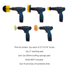 Load image into Gallery viewer, 12 in 1 Floor Wall Window Glass Cleaning Descaling Electric Drill Brush Head Set, Random Color Delivery, 12 in 1, Random Color Delivery