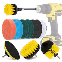 Load image into Gallery viewer, 12 in 1 4 inch Sponge Scouring Pad Floor Wall Window Glass Cleaning Descaling Electric Drill Brush Head Set, 12 in 1