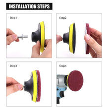Load image into Gallery viewer, 12 in 1 4 inch Sponge Scouring Pad Floor Wall Window Glass Cleaning Descaling Electric Drill Brush Head Set, 12 in 1