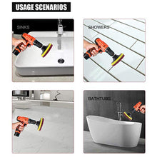 Load image into Gallery viewer, 13 in 1 4 inch Sponge Scouring Pad Floor Wall Window Glass Cleaning Descaling Electric Drill Brush Head Set, 13 in 1