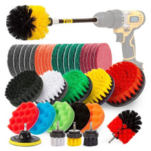 Load image into Gallery viewer, 37 in 1 Floor Wall Window Glass Cleaning Descaling Electric Drill Brush Head Set, 37 in 1