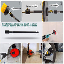 Load image into Gallery viewer, 37 in 1 Floor Wall Window Glass Cleaning Descaling Electric Drill Brush Head Set, 37 in 1
